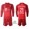 Officiële Voetbalshirt + Korte Broek FC Bayern München Lucas Hernandez 21 Thuis 2021-22 Lange Mouw - Kids